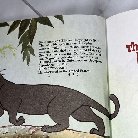 1993 The Jungle Book First Edition Disneys Wonderful World of Reading - Picture 2 of 3